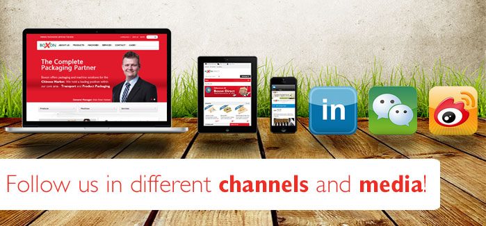 博殼松中國的領(lǐng)英、微博和微信公眾號正式開通啦！Follow Boxon Packaging’s Wechat, Weibo and LinkedIn！